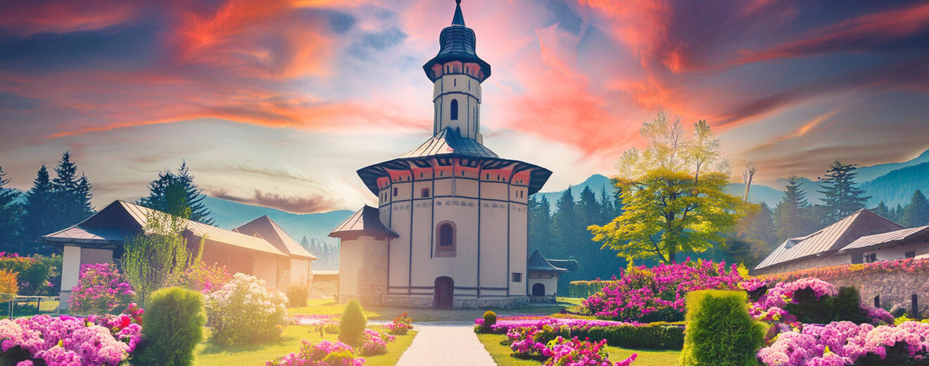 Bell Tower varatec monastery in romania